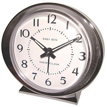 WESTCLOX Westclox 997288 11611A Battery Alarm Clock; Silver 997288
